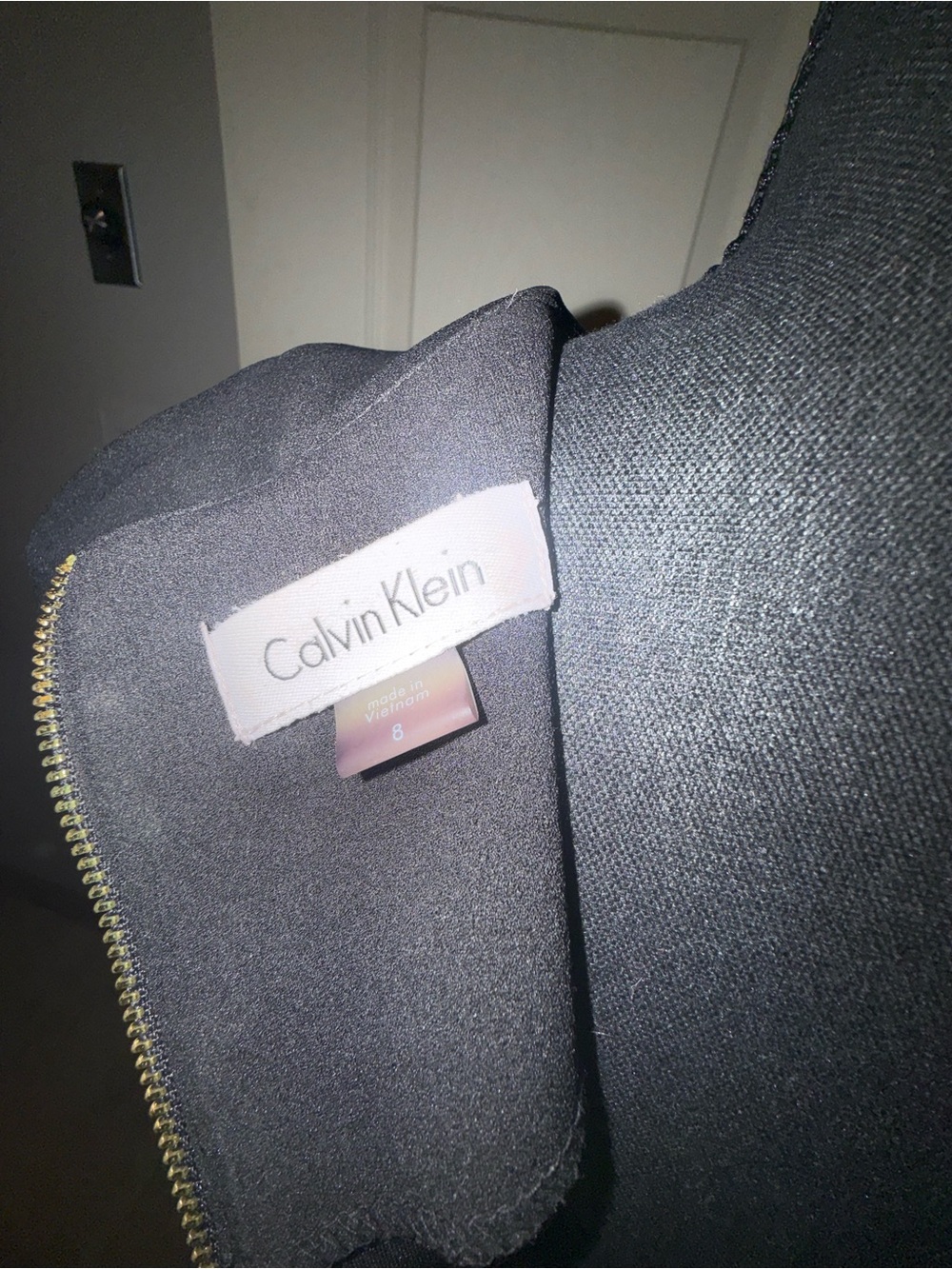 Calvin Klein Black Sheath Dress, Size 8 - Picture 4 of 5
